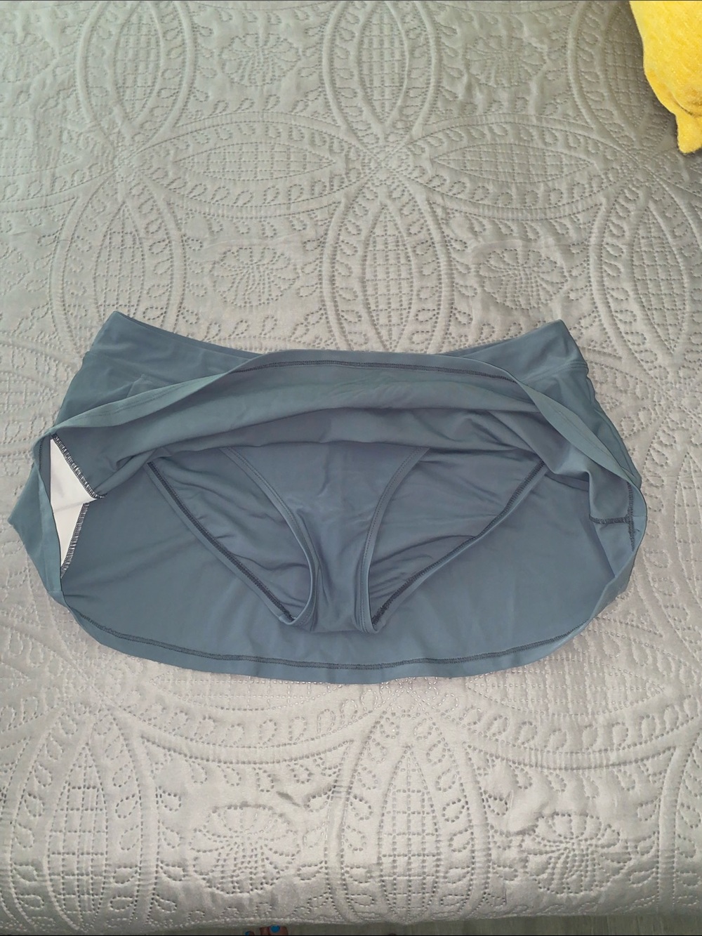 Women's Skirted Swim Bottoms in Slate Blue